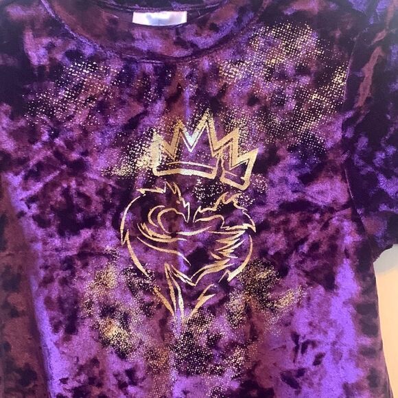 Disney Descendants Purple Velour Dress Size 4T - Picture 2 of 3